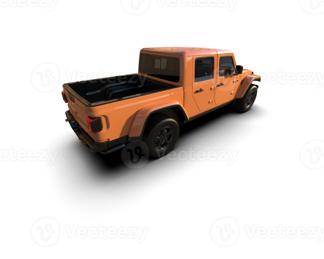 Pickup truck isolated on background. 3d rendering - illustration png