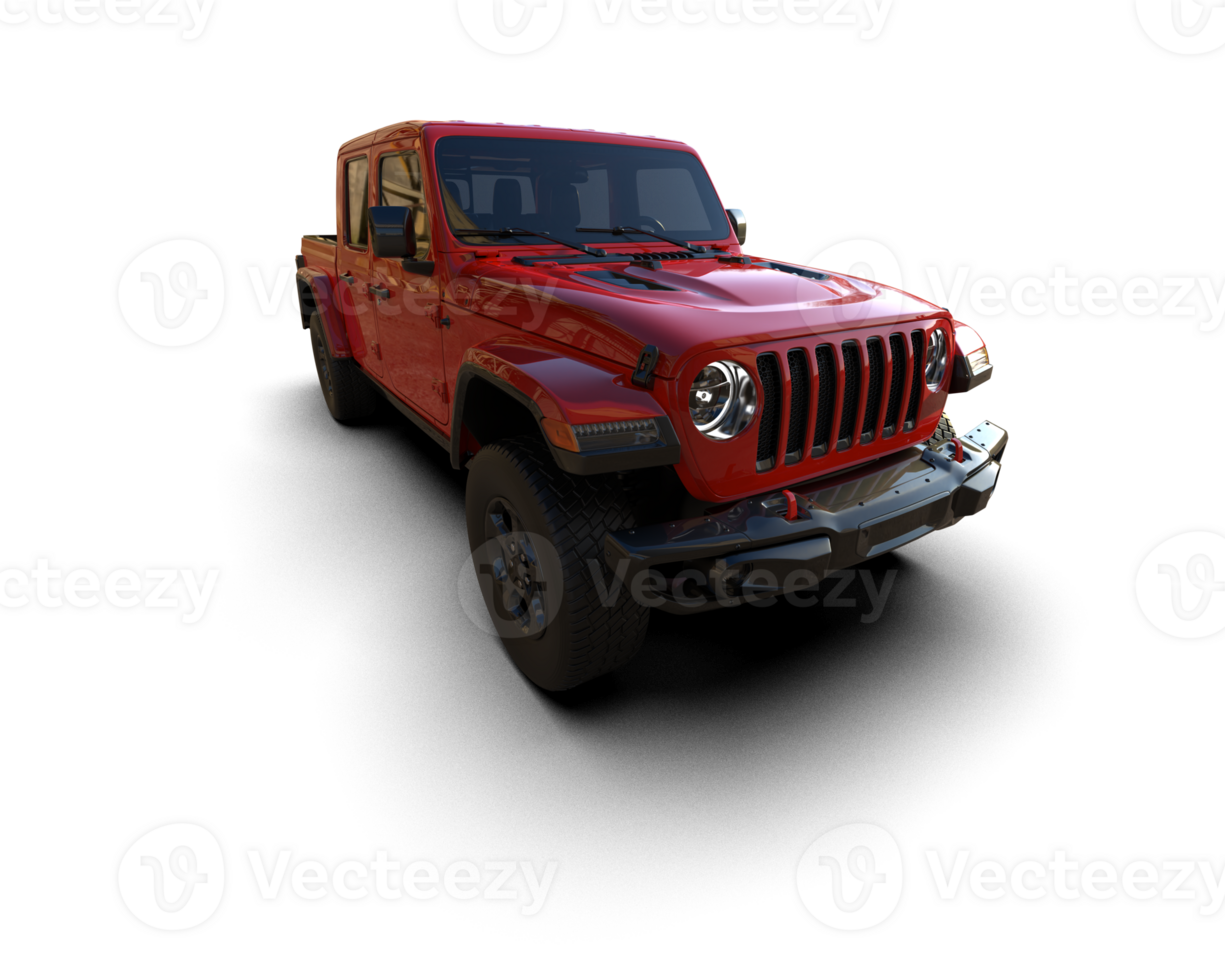 Pickup truck isolated on background. 3d rendering - illustration png