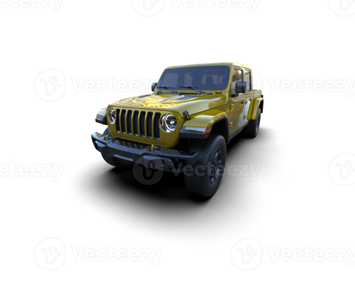 Pickup truck isolated on background. 3d rendering - illustration png