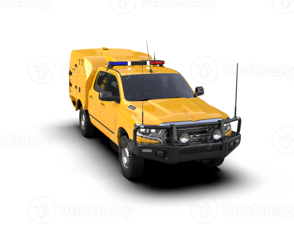 Pickup truck isolated on background. 3d rendering - illustration png
