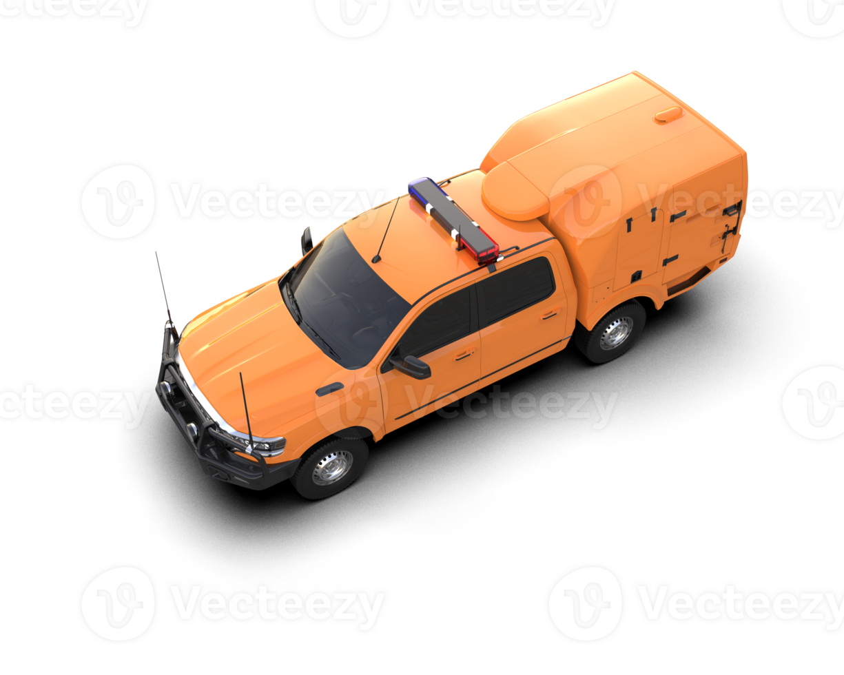 Pickup truck isolated on background. 3d rendering - illustration png