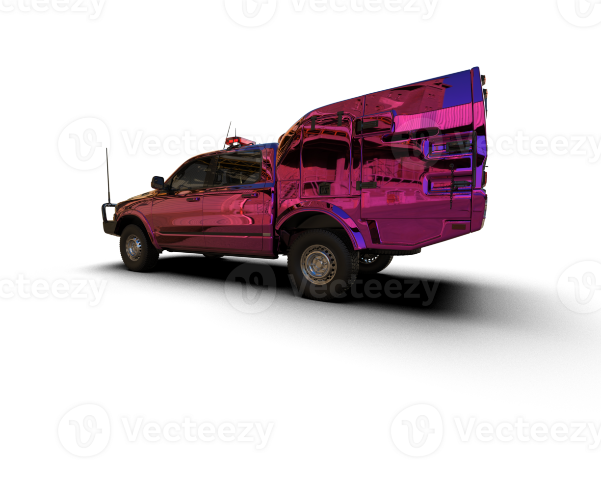 Pickup truck isolated on background. 3d rendering - illustration png
