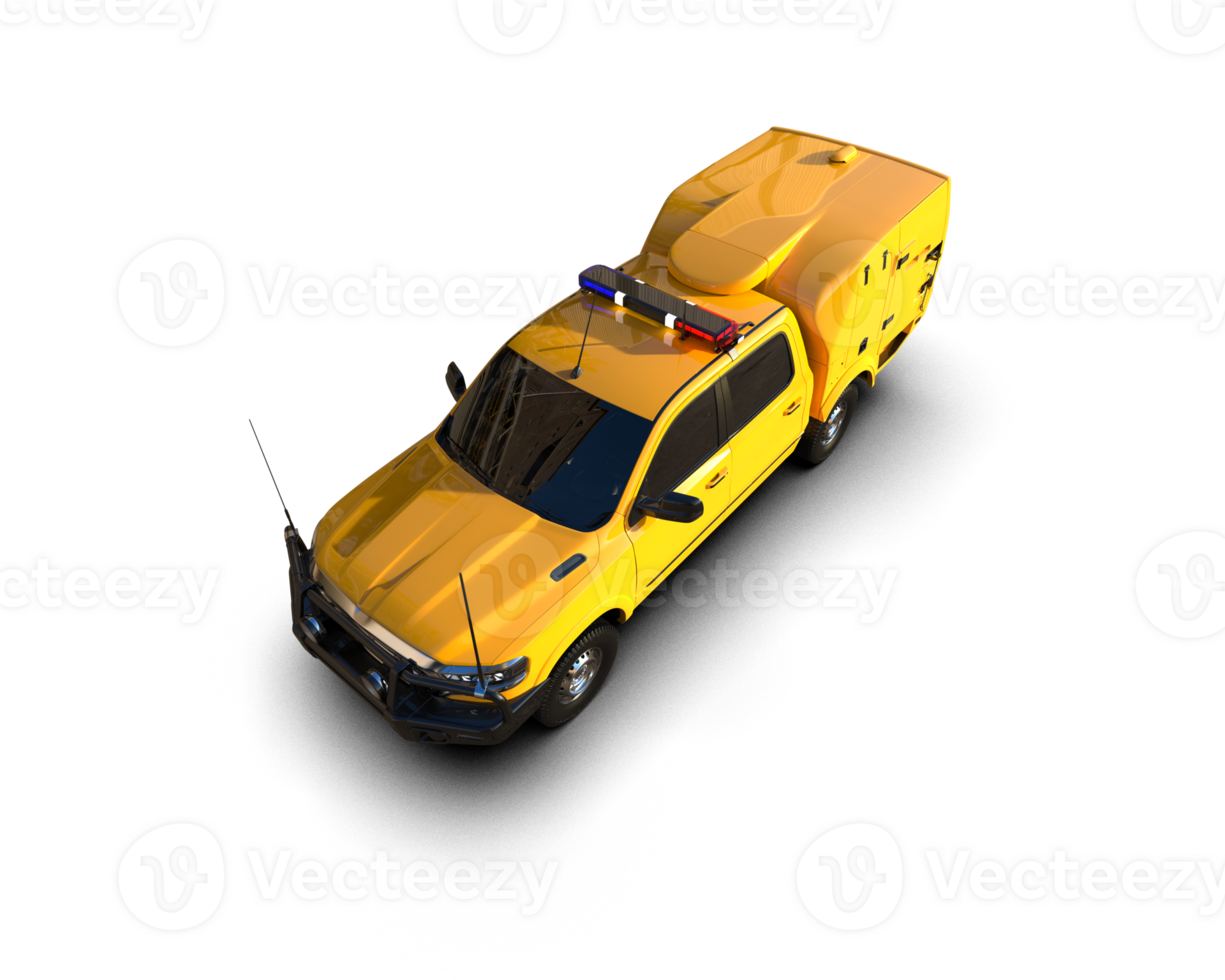 Pickup truck isolated on background. 3d rendering - illustration png
