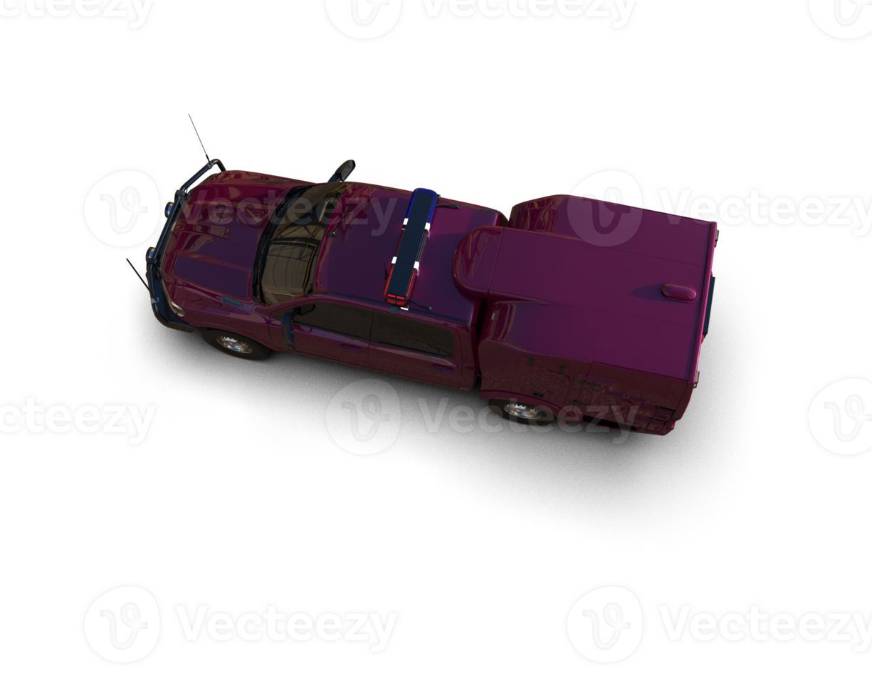 Pickup truck isolated on background. 3d rendering - illustration png