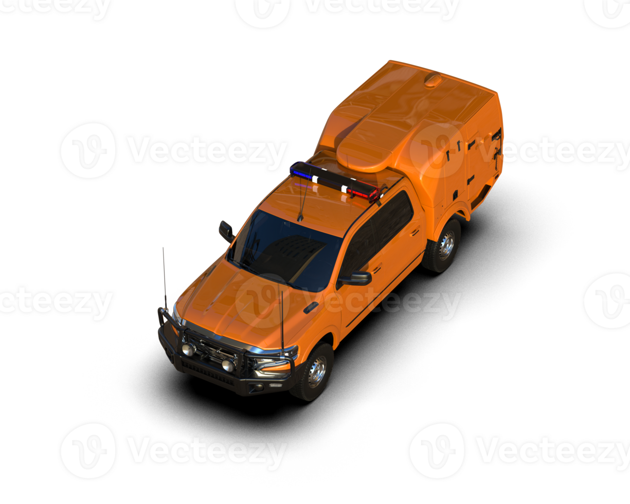 Pickup truck isolated on background. 3d rendering - illustration png