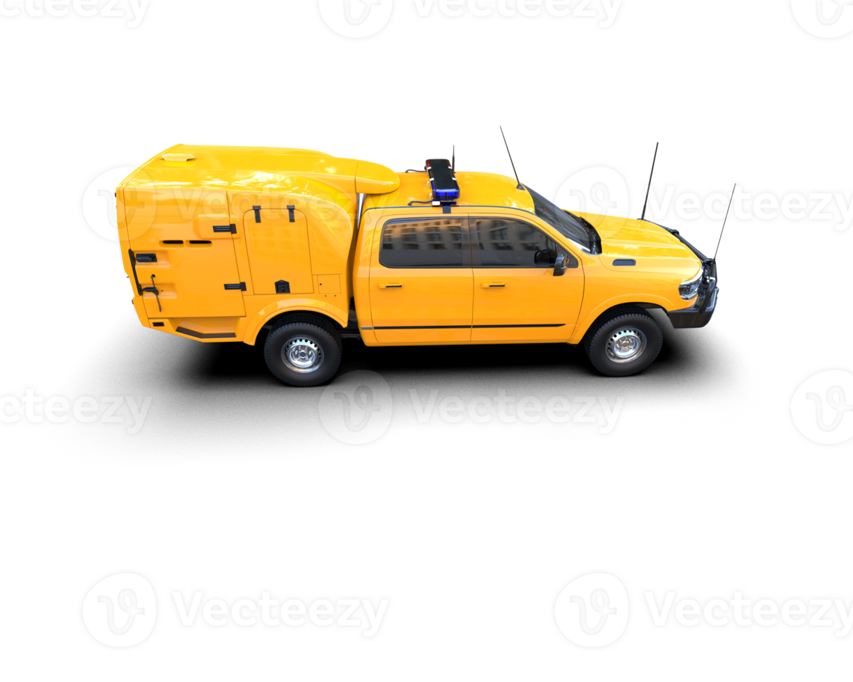 Pickup truck isolated on background. 3d rendering - illustration png