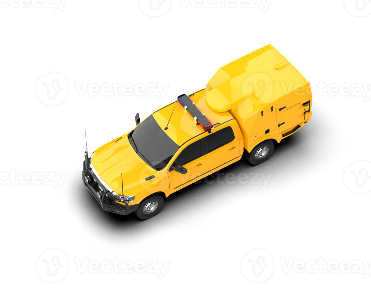 Pickup truck isolated on background. 3d rendering - illustration png