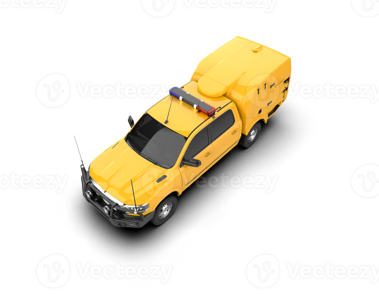 Pickup truck isolated on background. 3d rendering - illustration png