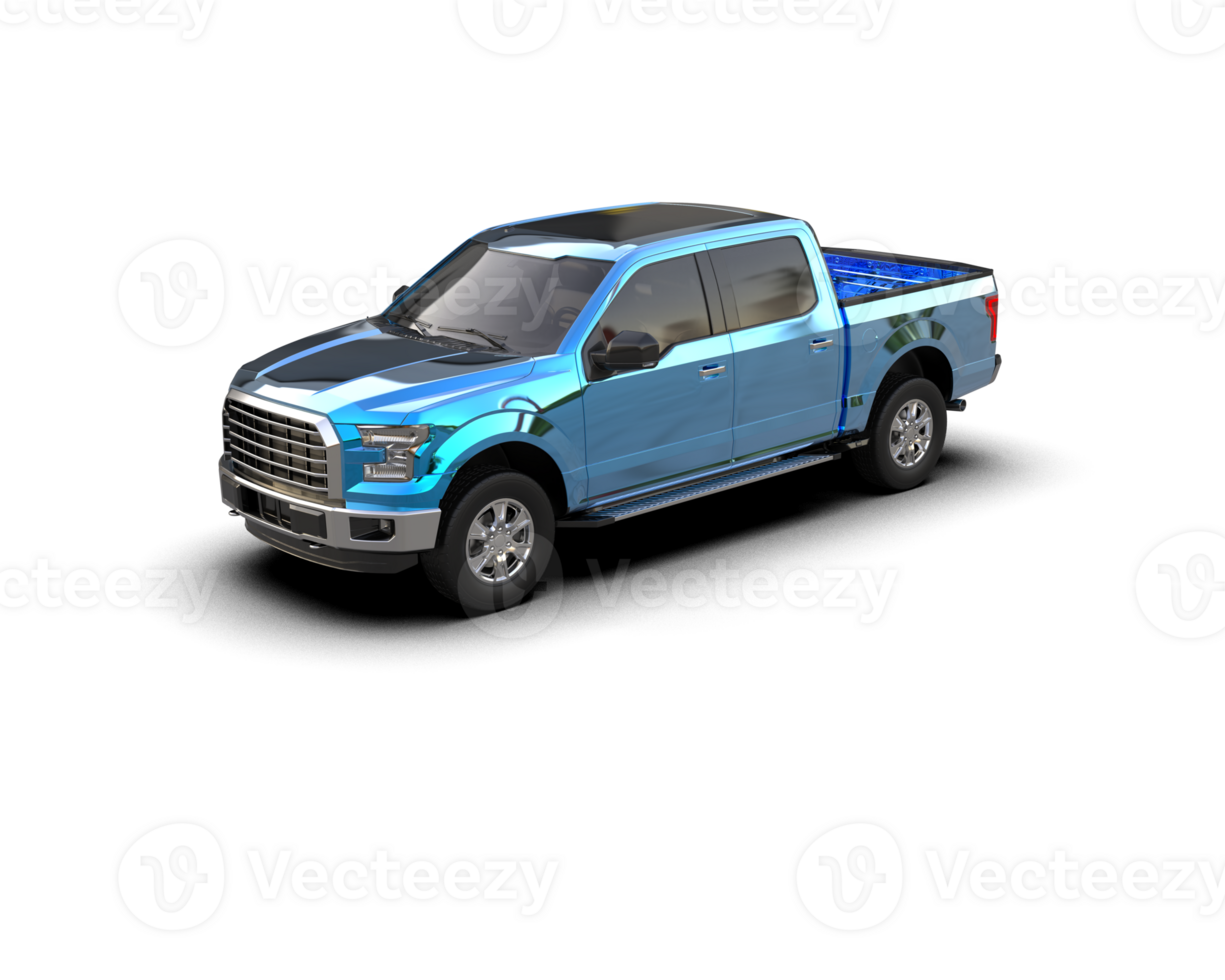 Pickup truck isolated on background. 3d rendering - illustration png
