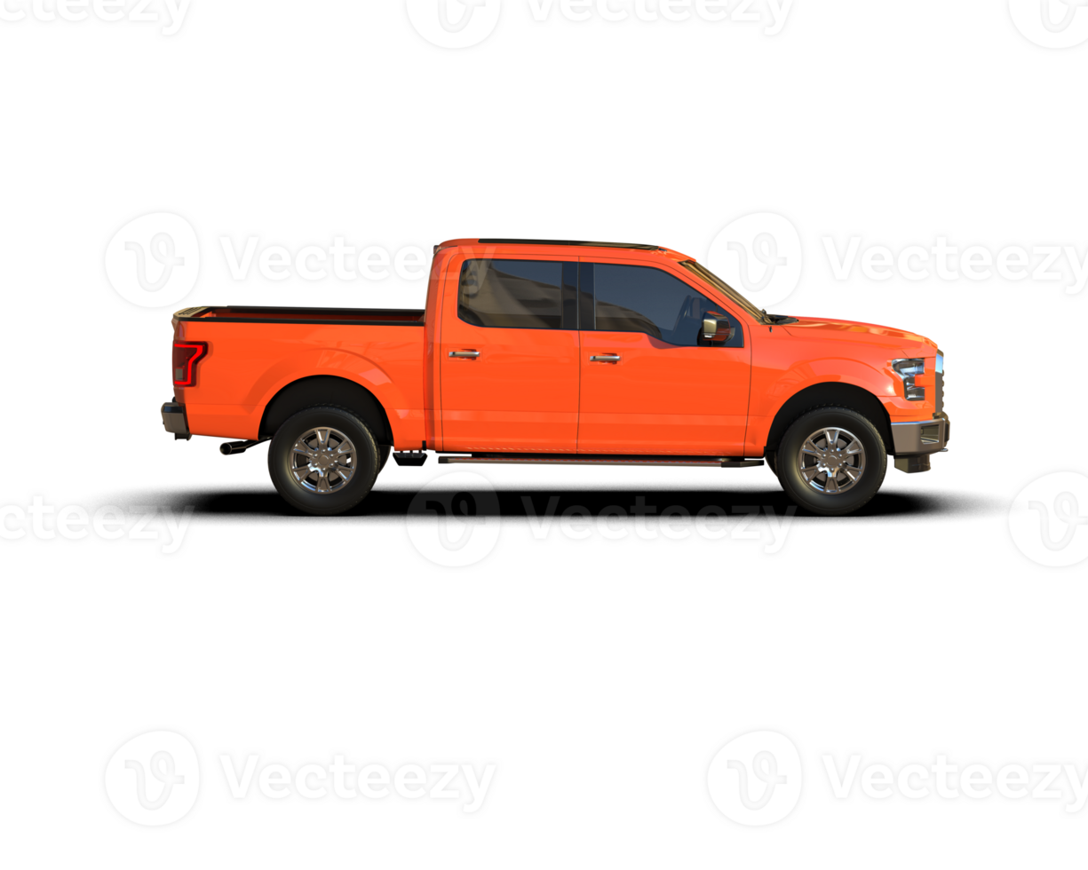 Pickup truck isolated on background. 3d rendering - illustration png