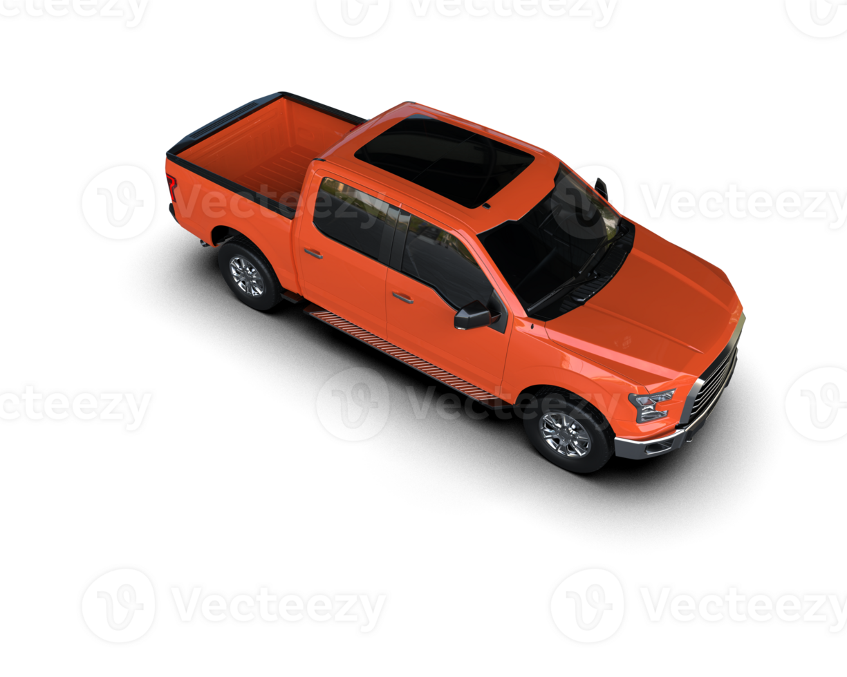 Pickup truck isolated on background. 3d rendering - illustration png
