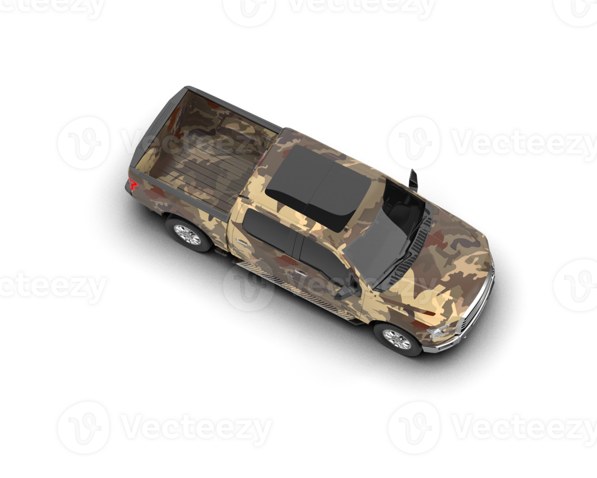 Pickup truck isolated on background. 3d rendering - illustration png