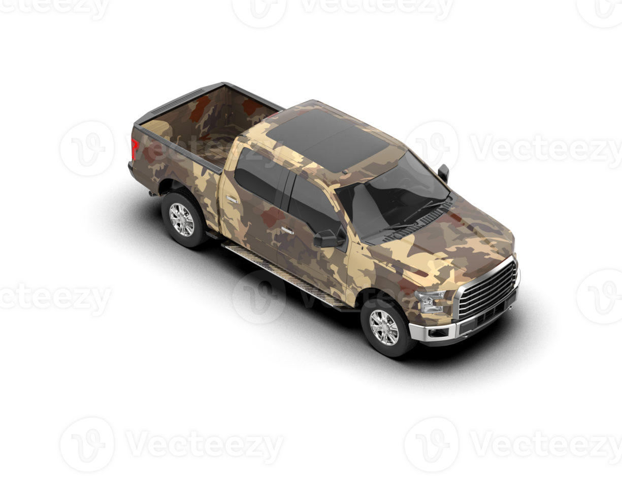 Pickup truck isolated on background. 3d rendering - illustration png