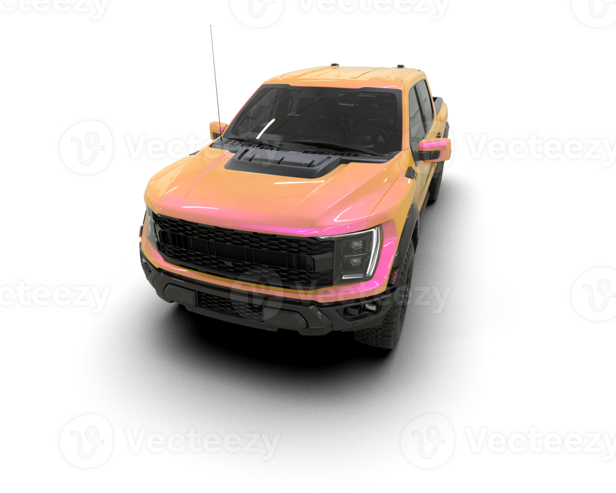 Pickup truck isolated on background. 3d rendering - illustration png