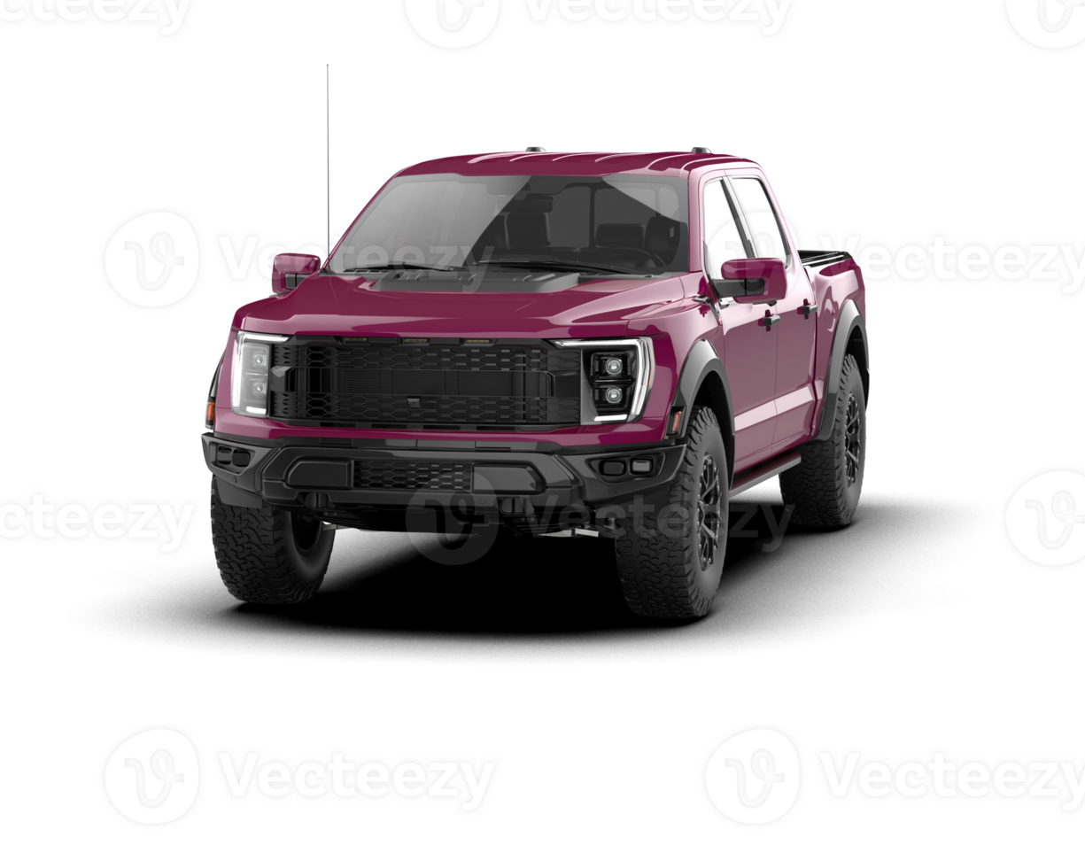 Pickup truck isolated on background. 3d rendering - illustration png