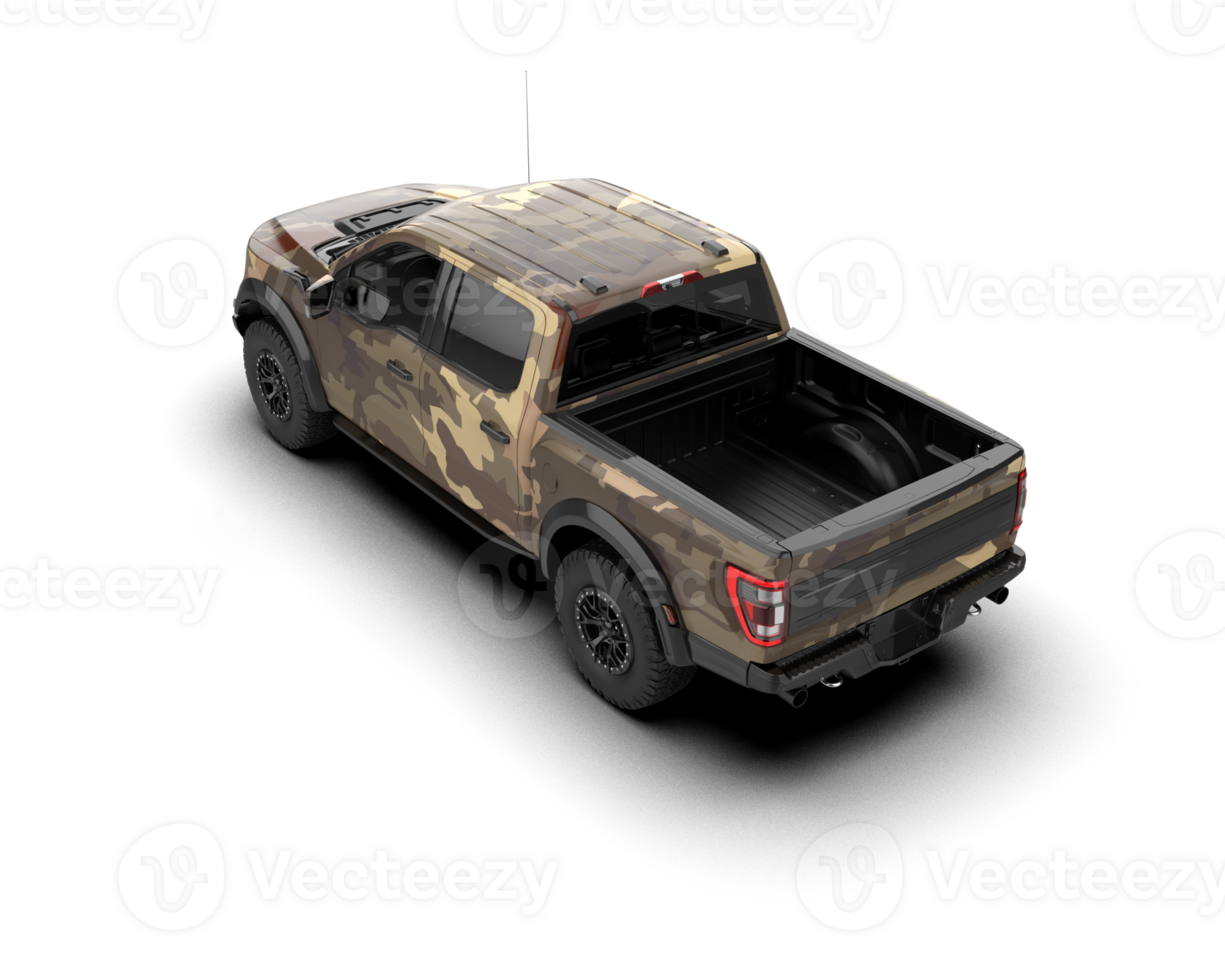 Pickup truck isolated on background. 3d rendering - illustration png