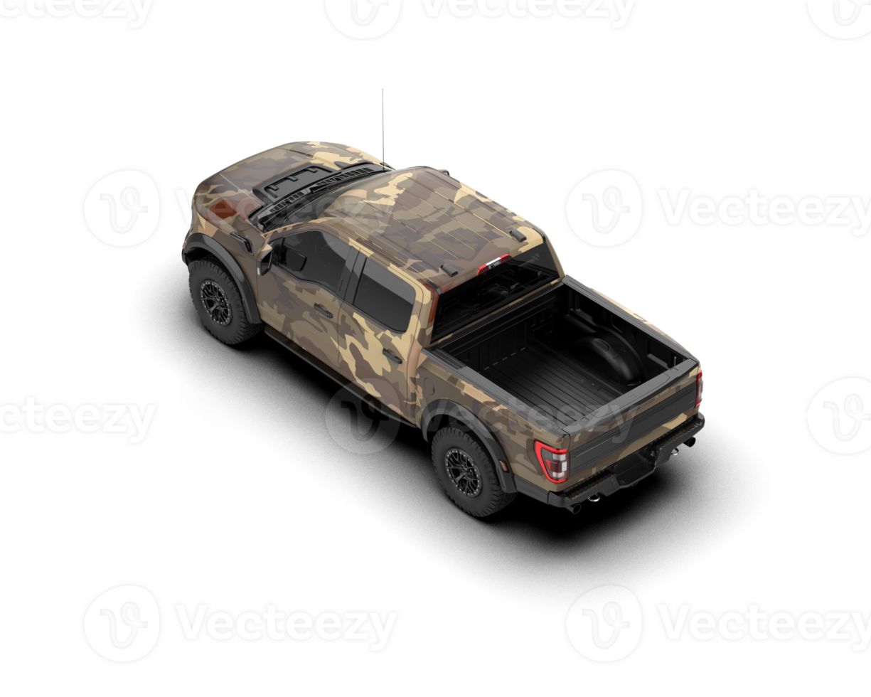 Pickup truck isolated on background. 3d rendering - illustration png