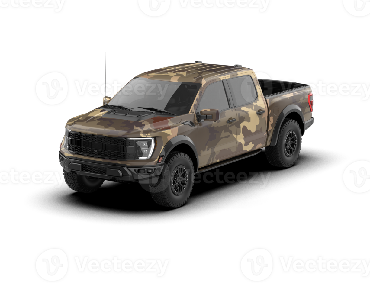 Pickup truck isolated on background. 3d rendering - illustration png