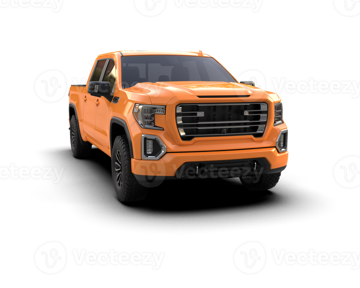 Pickup truck isolated on background. 3d rendering - illustration png