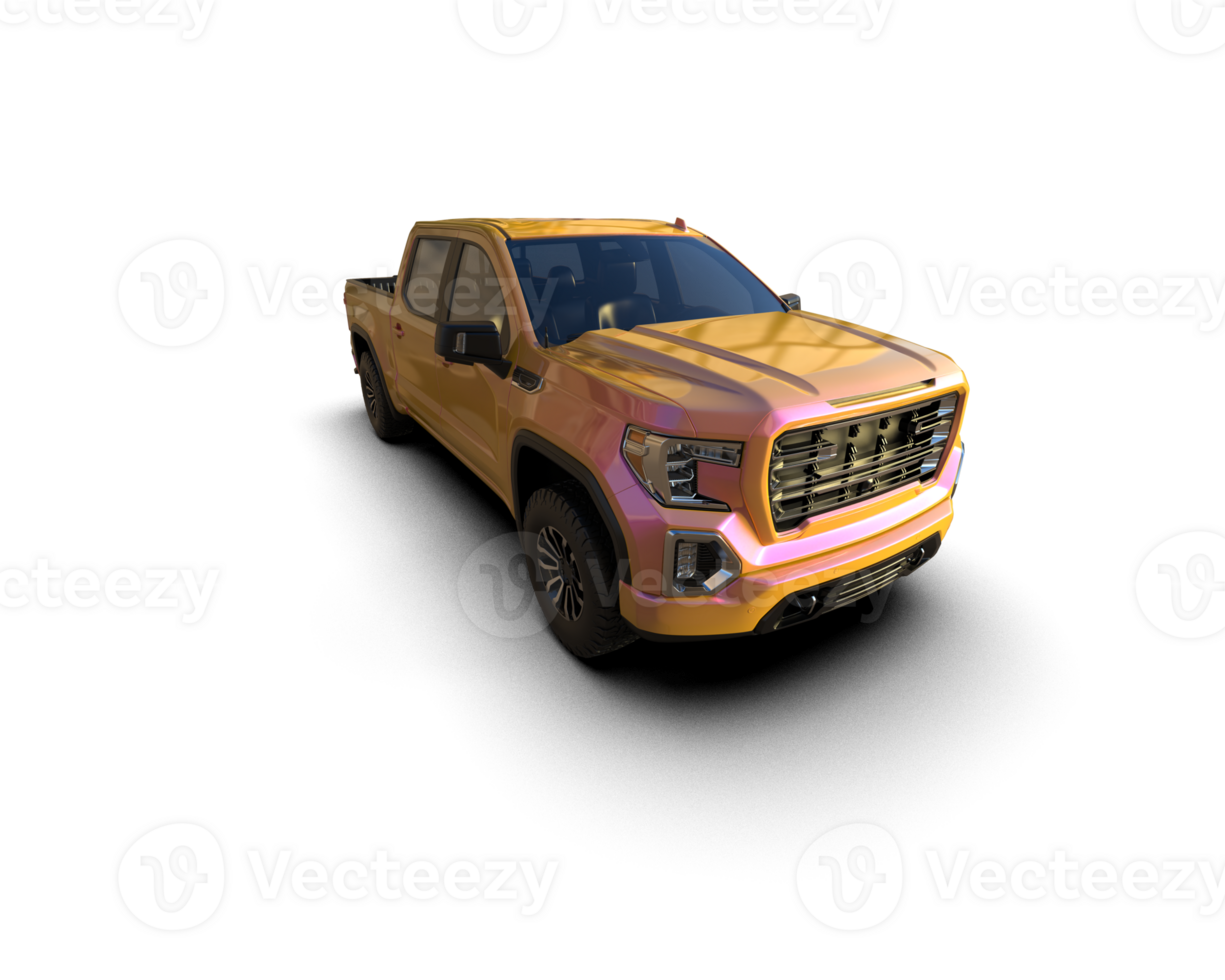 Pickup truck isolated on background. 3d rendering - illustration png