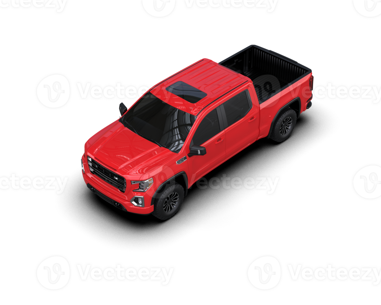 Pickup truck isolated on background. 3d rendering - illustration png