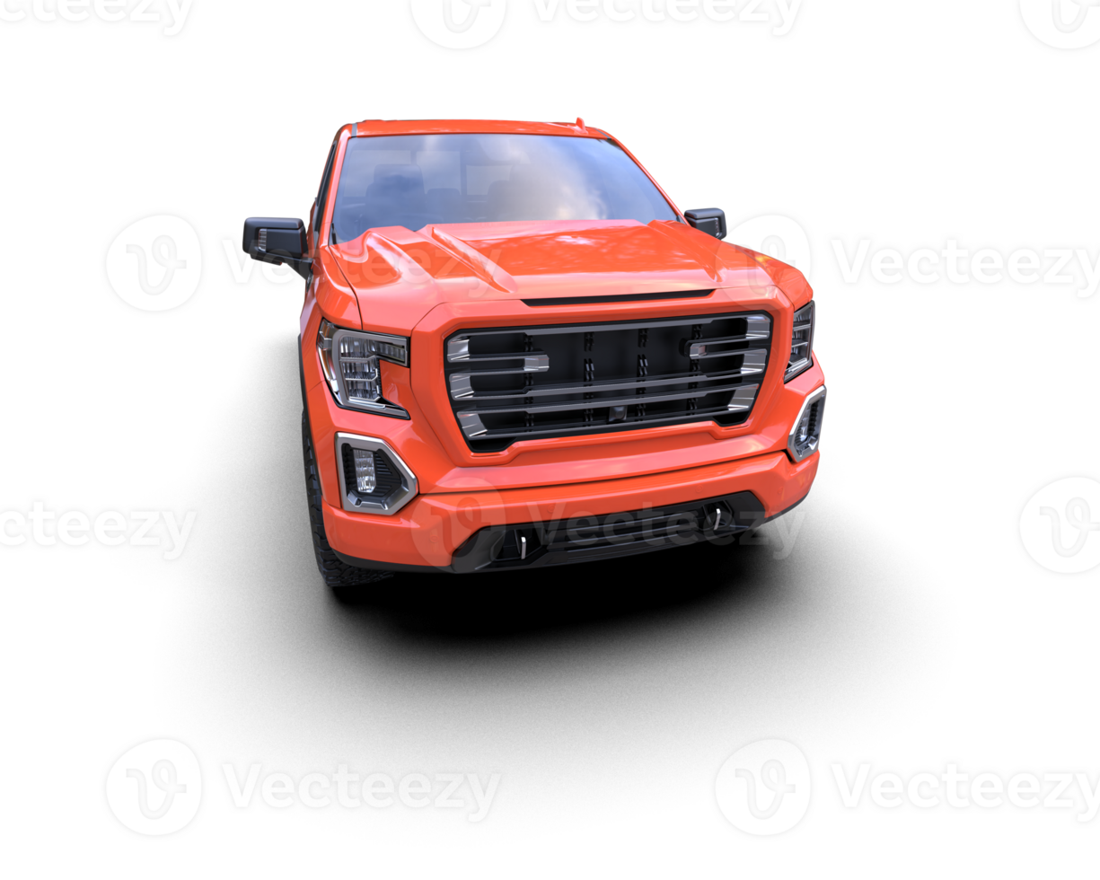 Pickup truck isolated on background. 3d rendering - illustration png
