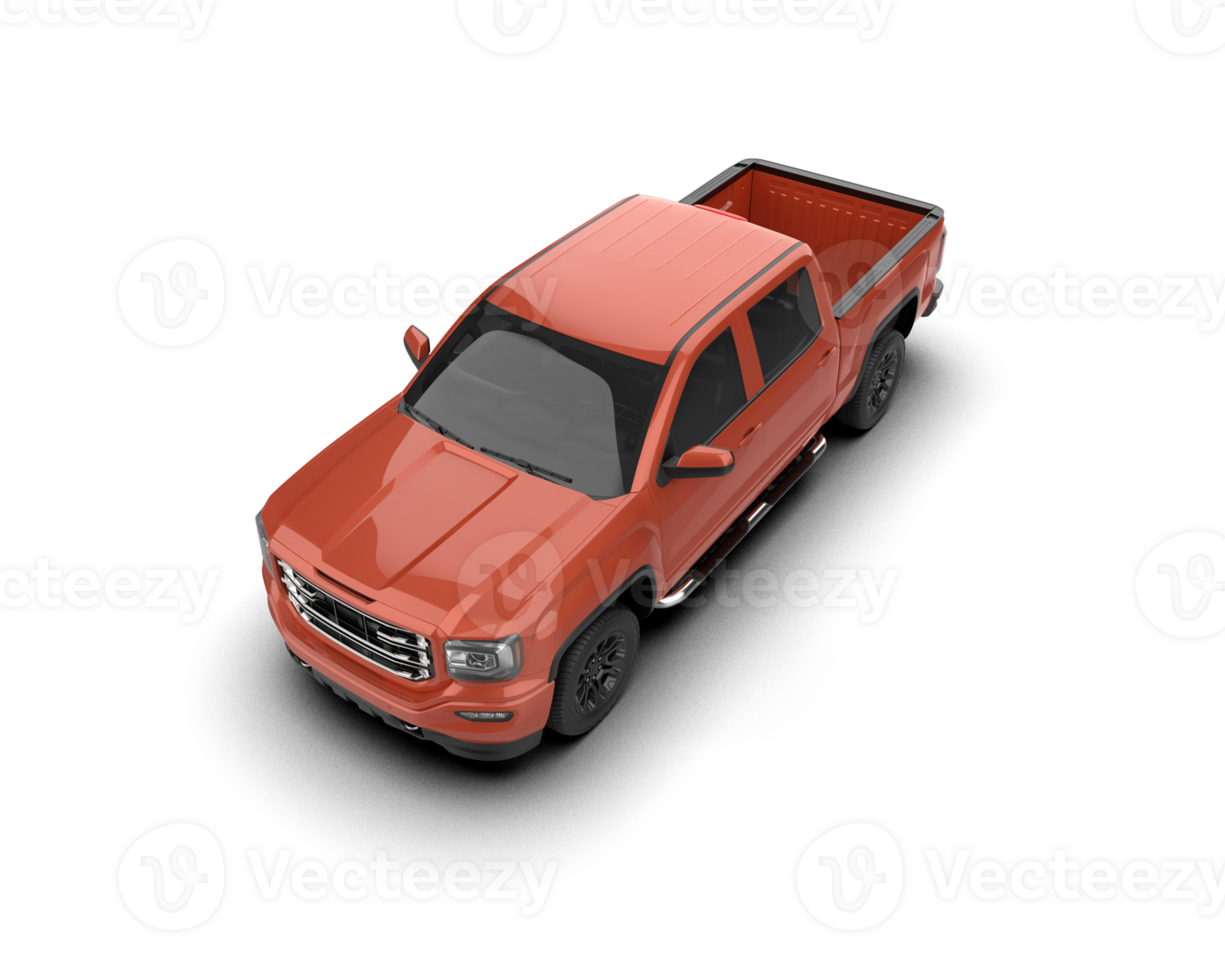 Pickup truck isolated on background. 3d rendering - illustration png