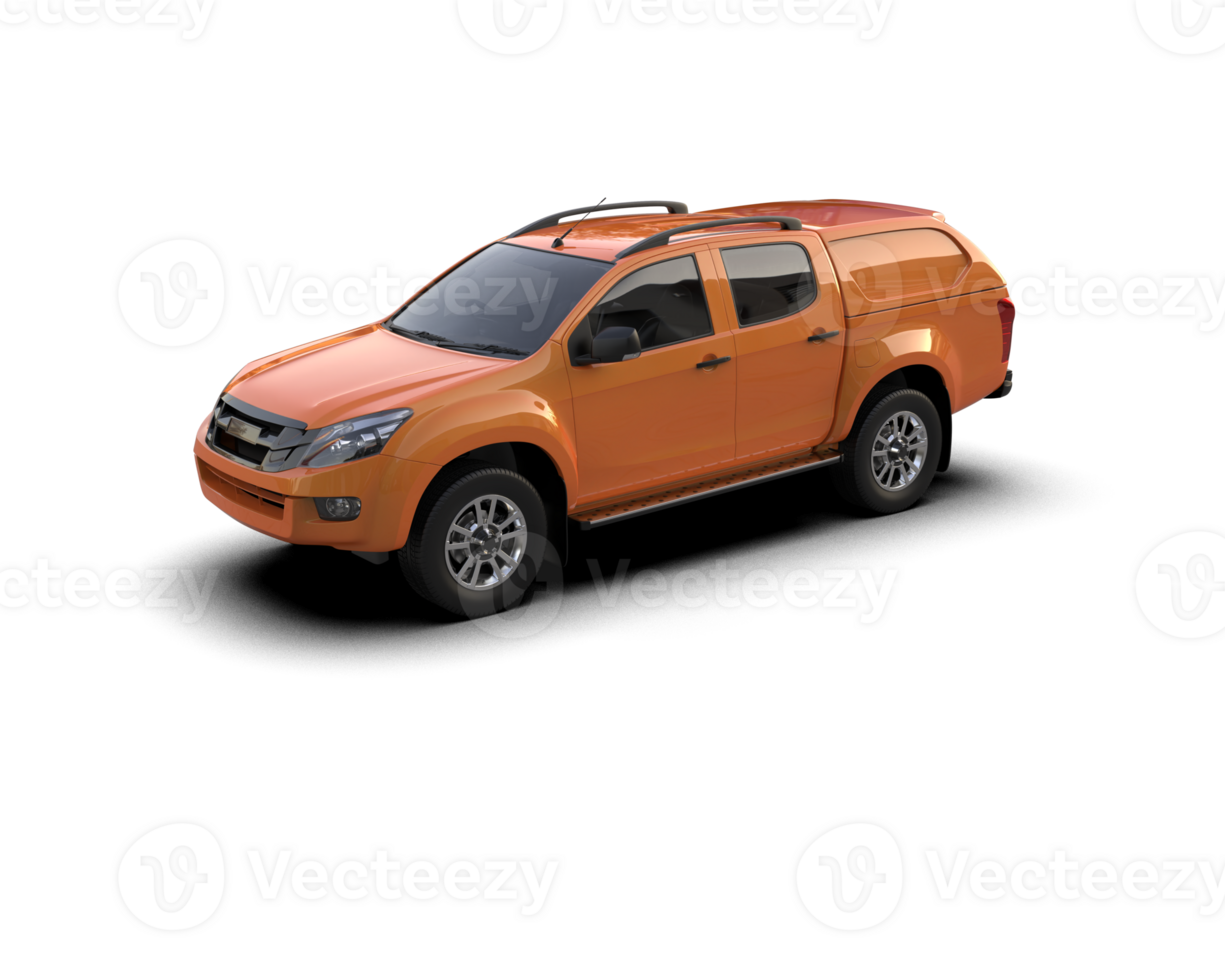Pickup truck isolated on background. 3d rendering - illustration png