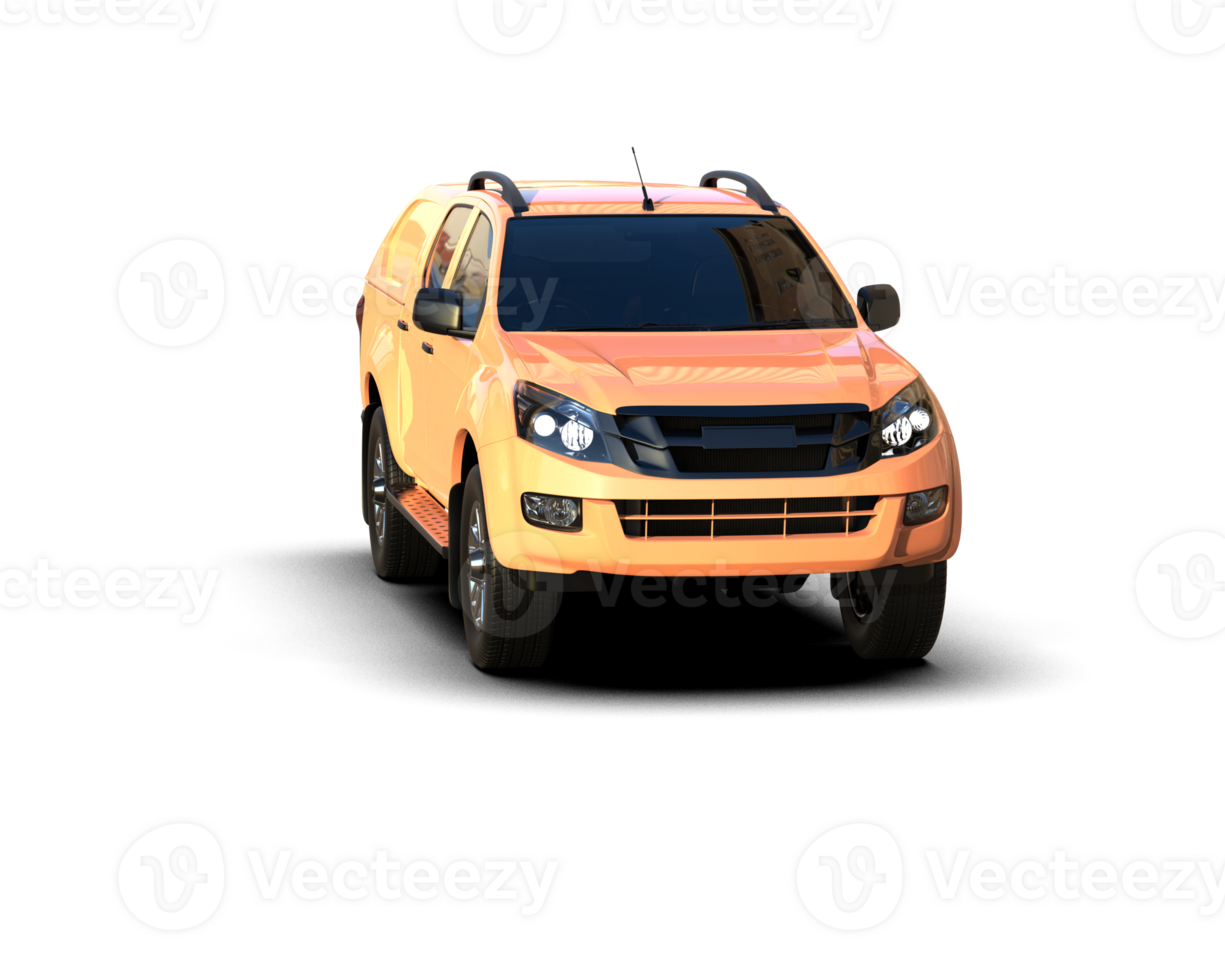 Pickup truck isolated on background. 3d rendering - illustration png