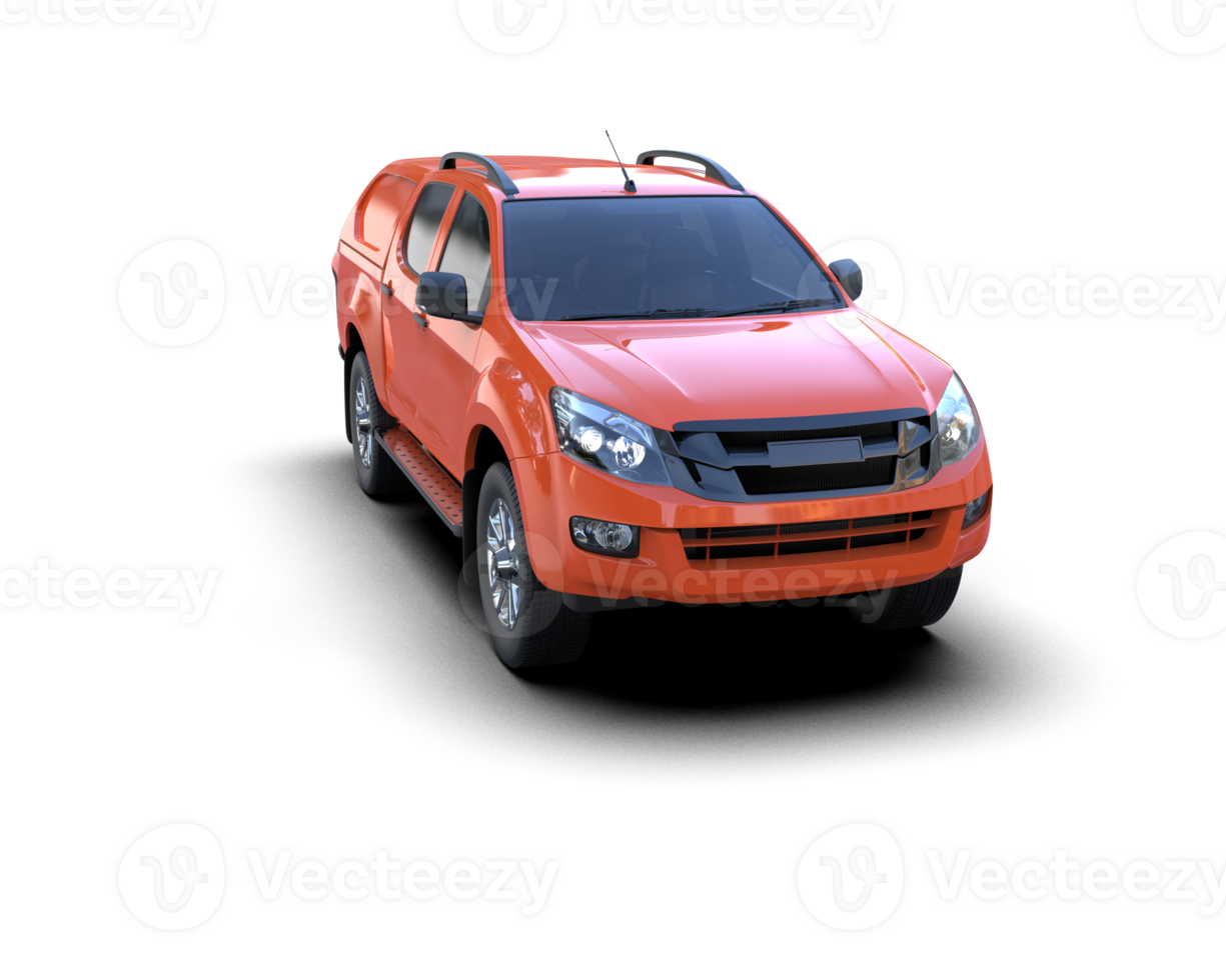 Pickup truck isolated on background. 3d rendering - illustration png