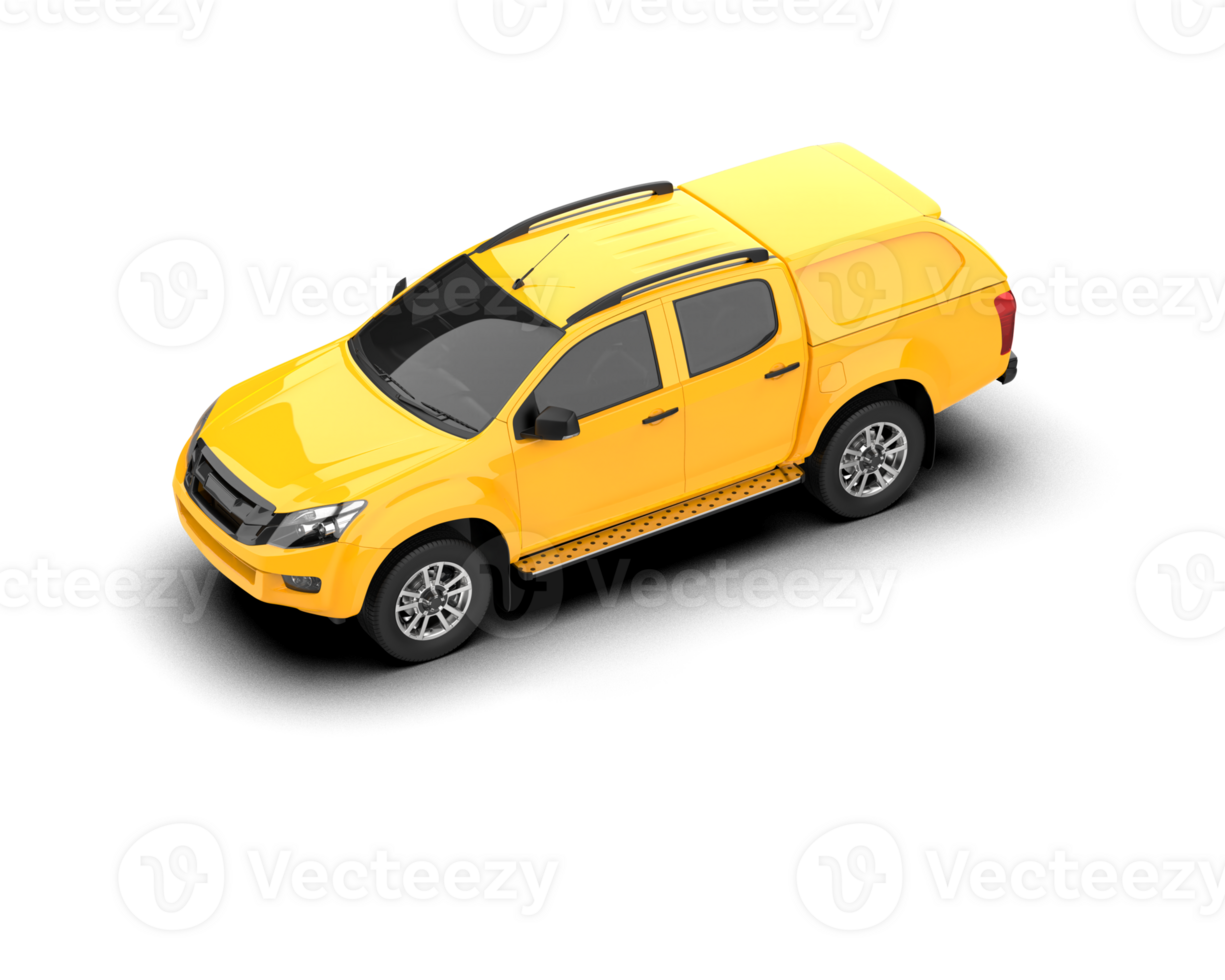 Pickup truck isolated on background. 3d rendering - illustration png