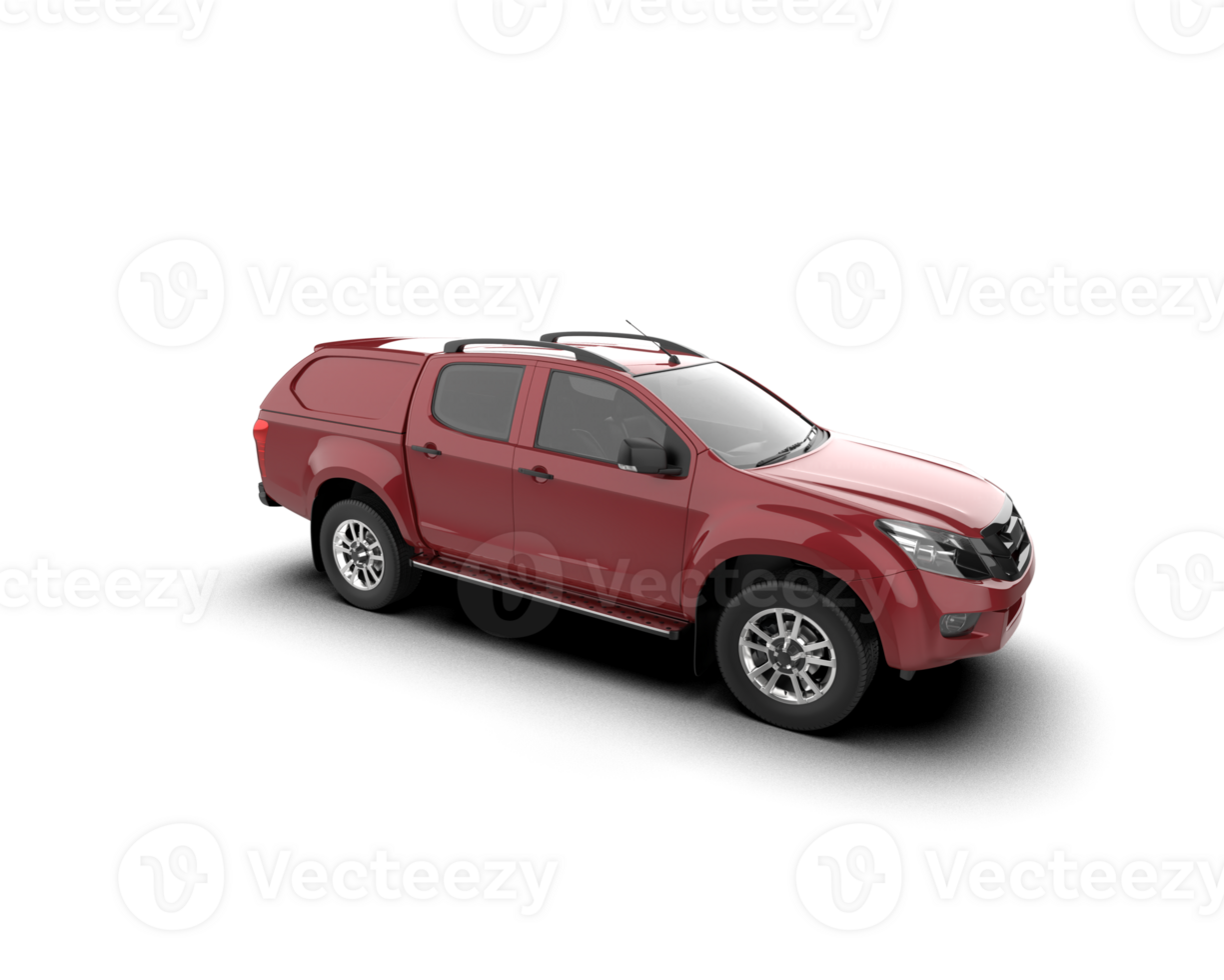 Pickup truck isolated on background. 3d rendering - illustration png