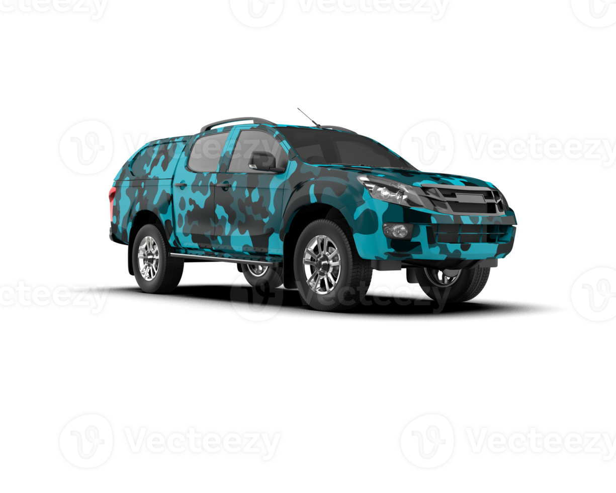 Pickup truck isolated on background. 3d rendering - illustration png