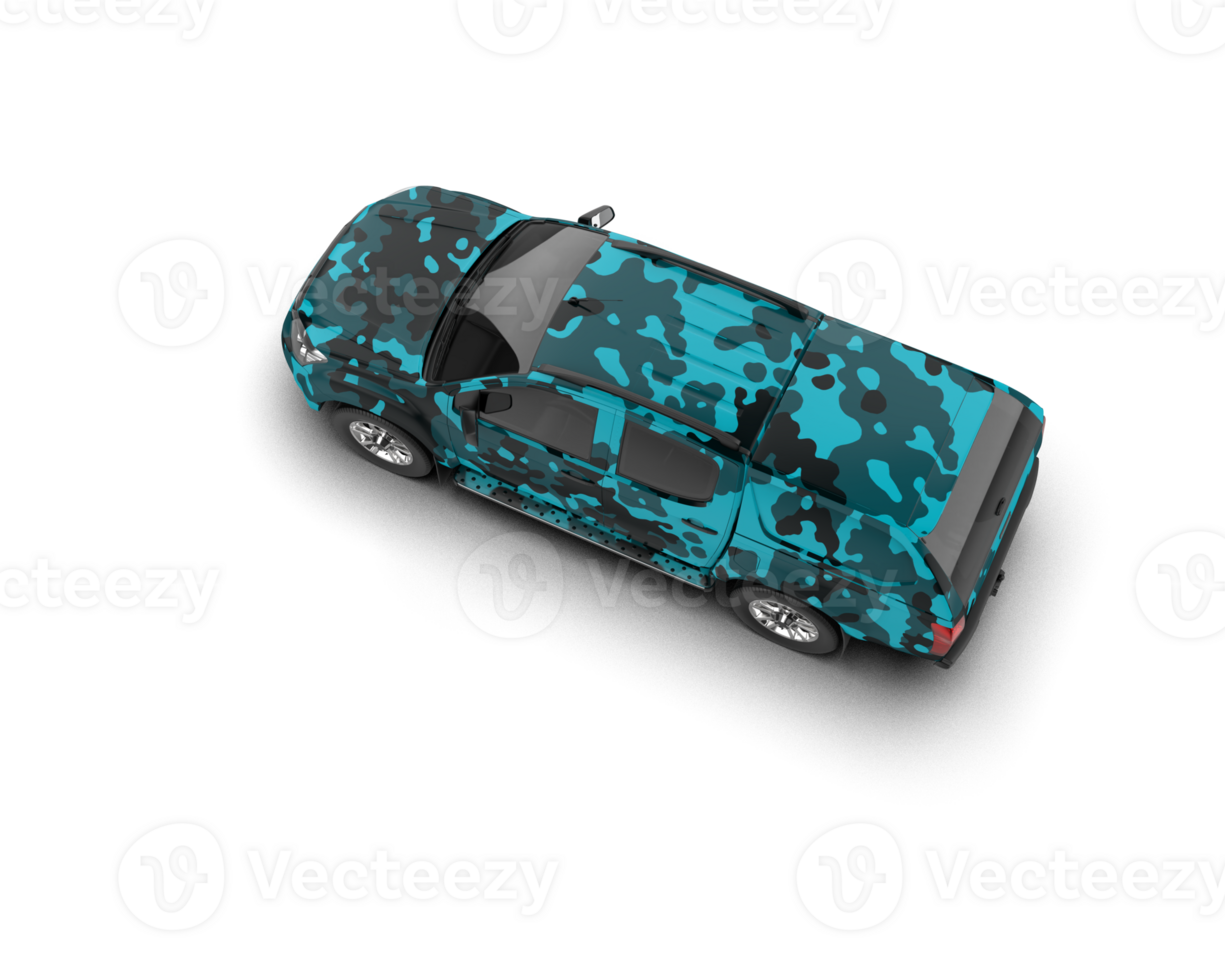 Pickup truck isolated on background. 3d rendering - illustration png