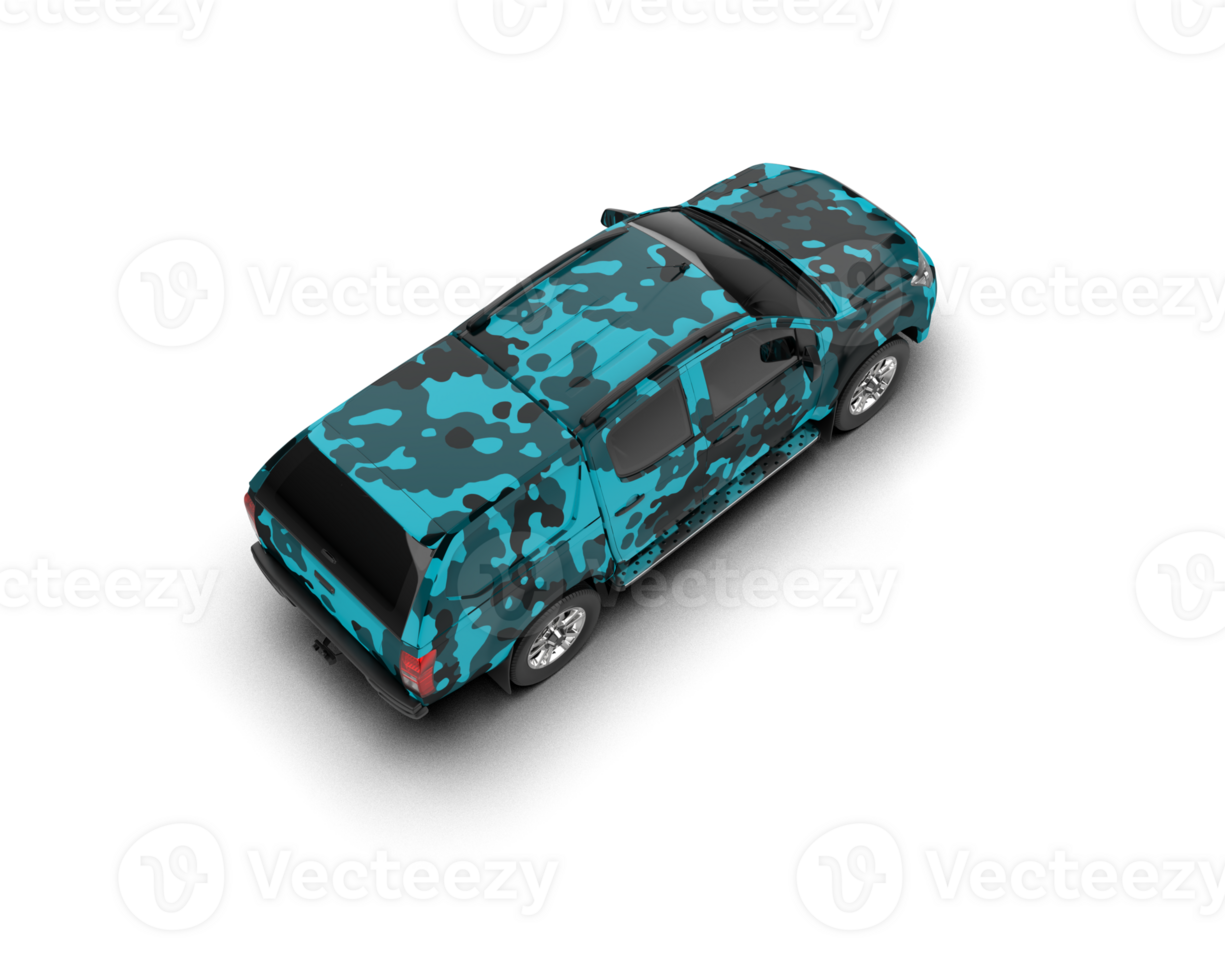 Pickup truck isolated on background. 3d rendering - illustration png
