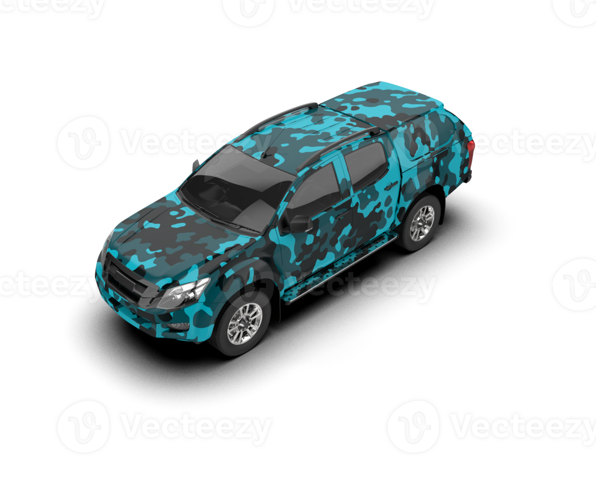 Pickup truck isolated on background. 3d rendering - illustration png