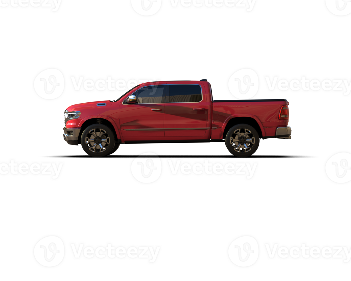 Pickup truck isolated on background. 3d rendering - illustration png