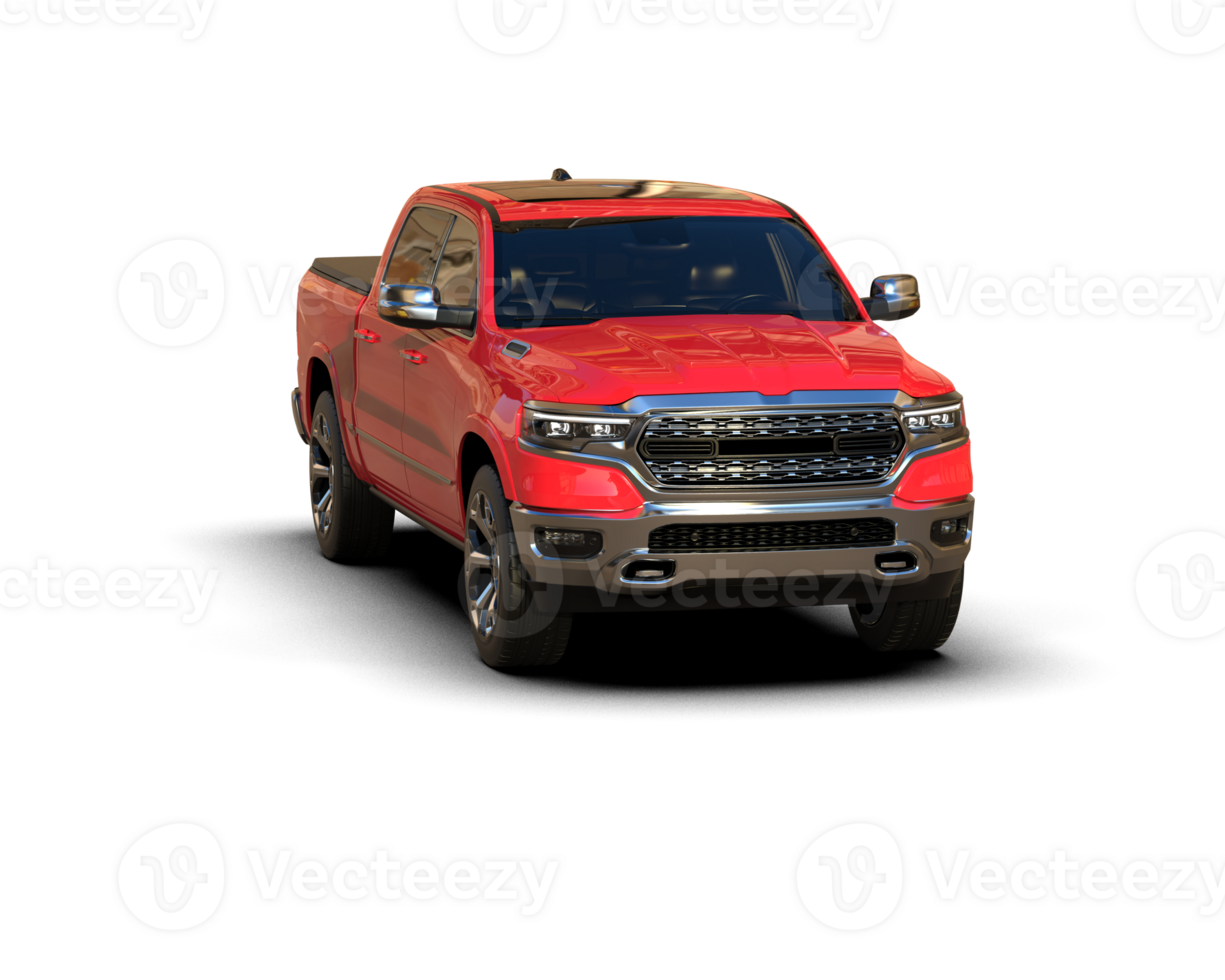 Pickup truck isolated on background. 3d rendering - illustration png