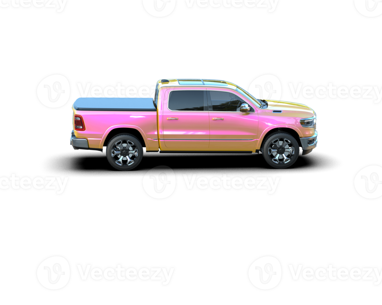 Pickup truck isolated on background. 3d rendering - illustration png