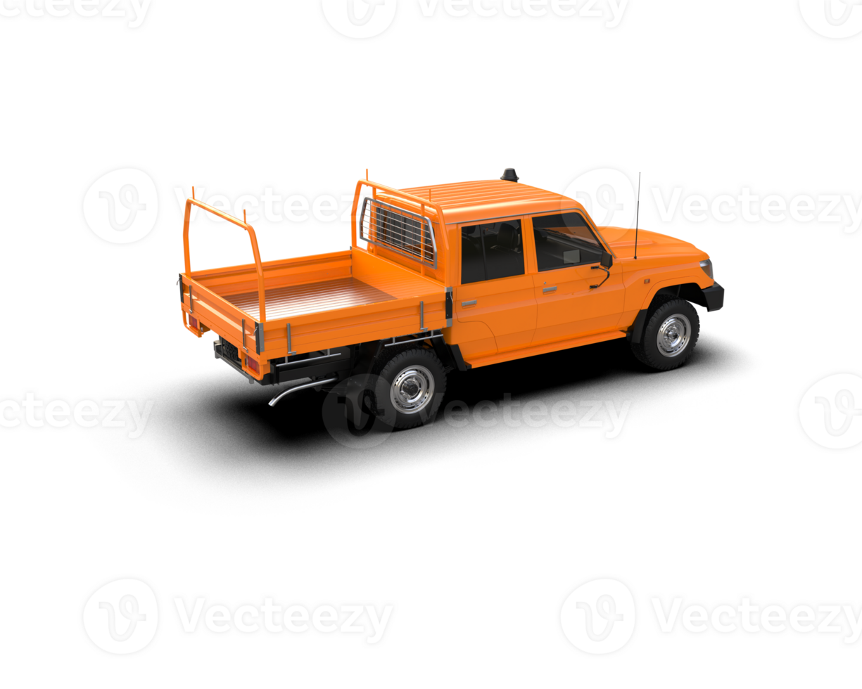 Pickup truck isolated on background. 3d rendering - illustration png