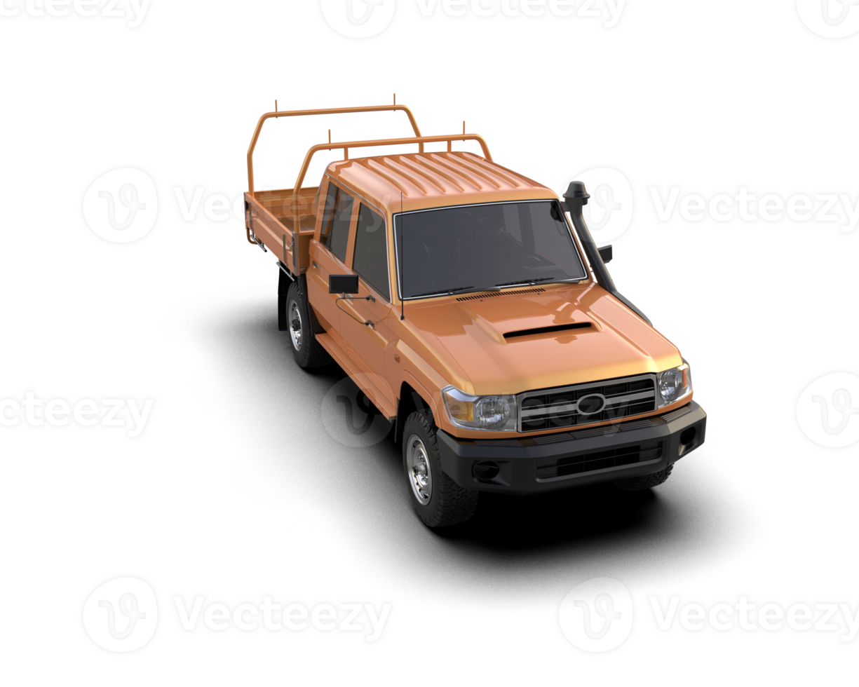 Pickup truck isolated on background. 3d rendering - illustration png