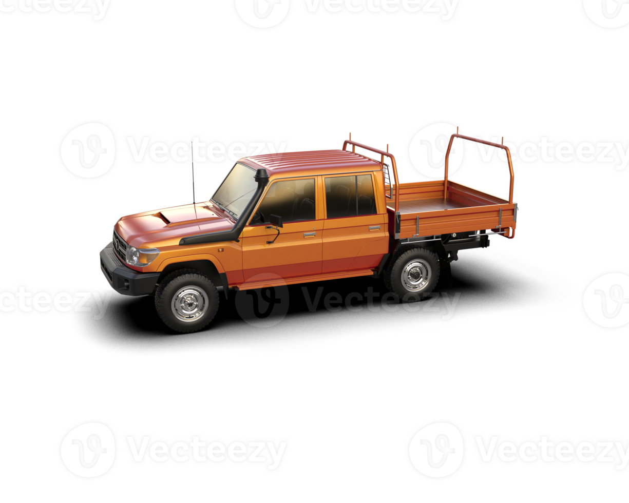 Pickup truck isolated on background. 3d rendering - illustration png