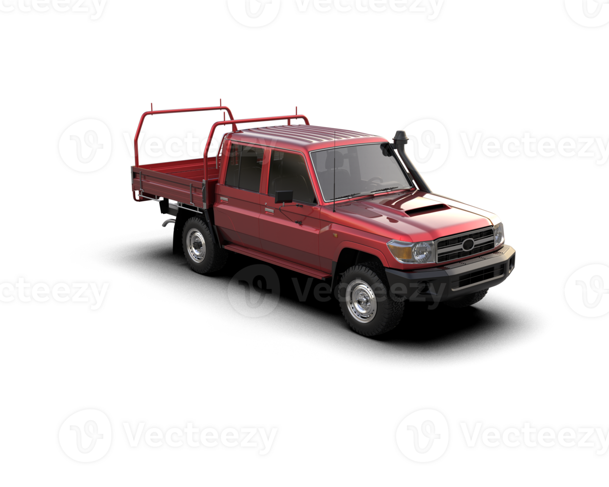 Pickup truck isolated on background. 3d rendering - illustration png