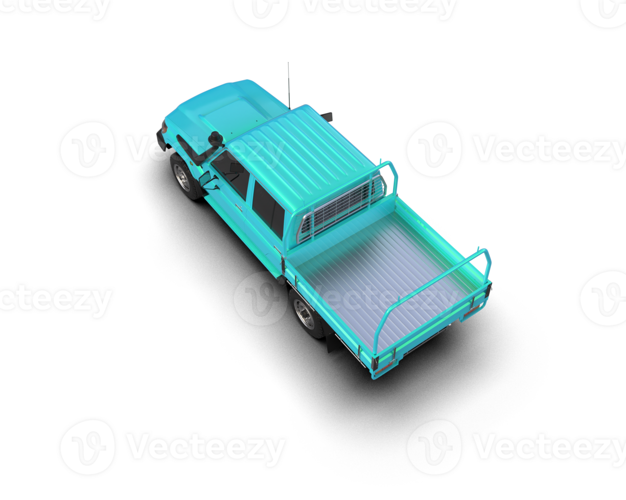 Pickup truck isolated on background. 3d rendering - illustration png
