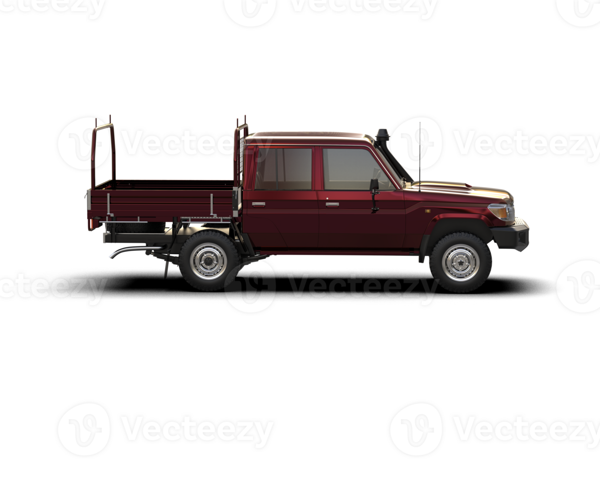 Pickup truck isolated on background. 3d rendering - illustration png