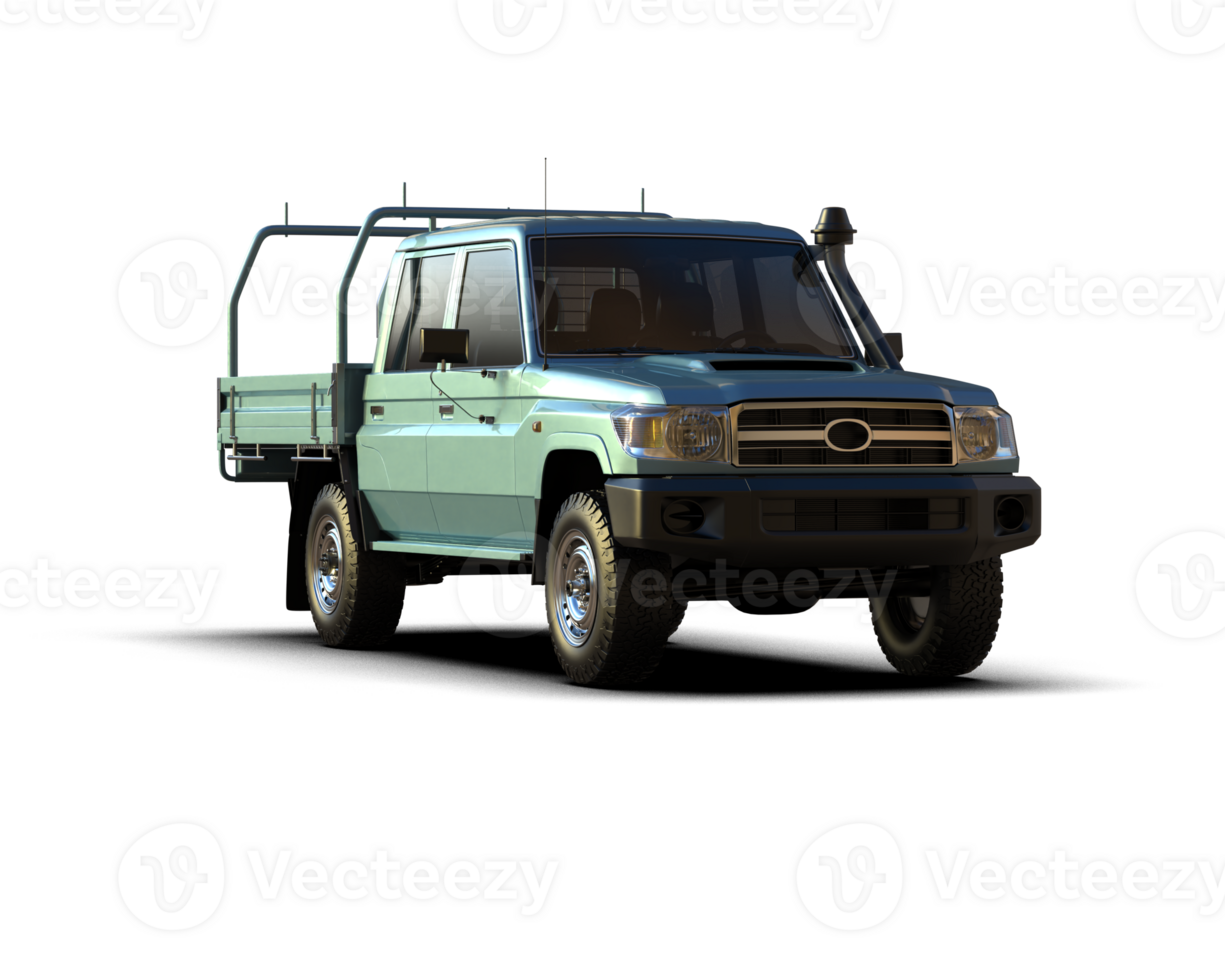 Pickup truck isolated on background. 3d rendering - illustration png