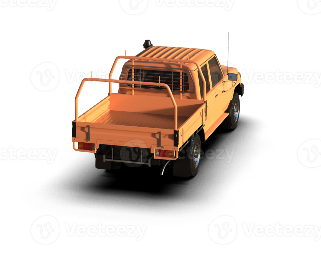 Pickup truck isolated on background. 3d rendering - illustration png