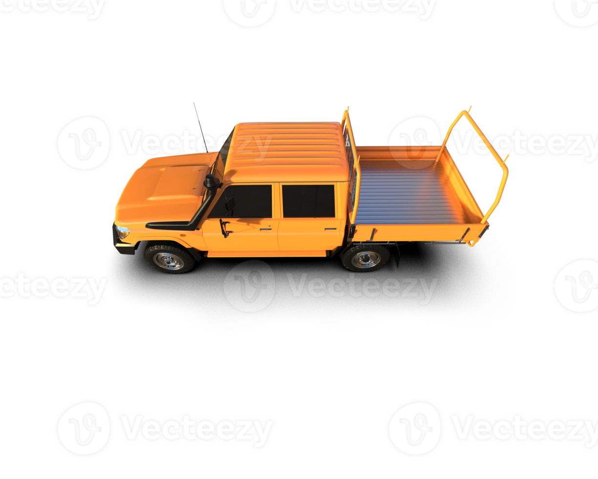 Pickup truck isolated on background. 3d rendering - illustration png