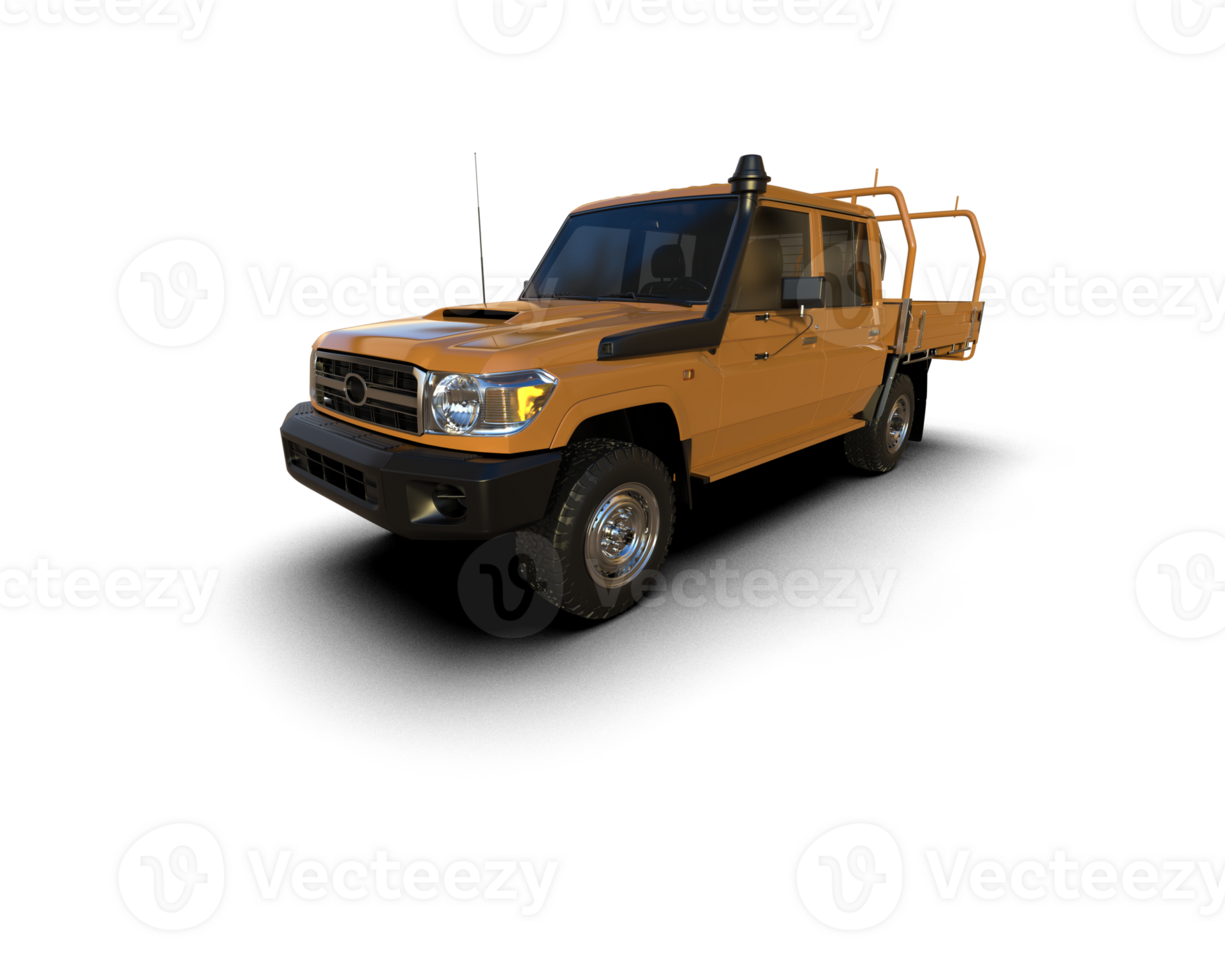 Pickup truck isolated on background. 3d rendering - illustration png