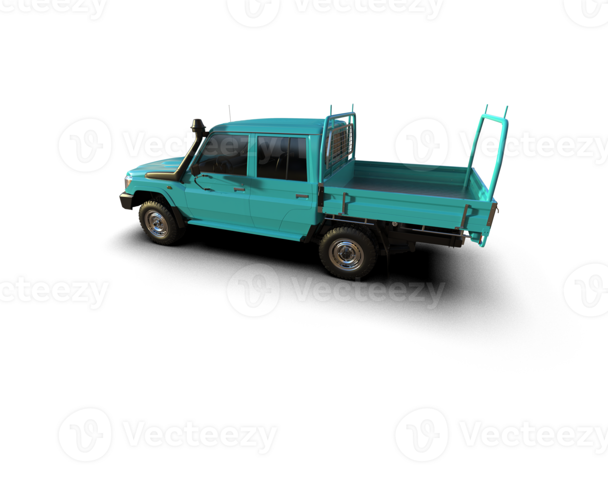 Pickup truck isolated on background. 3d rendering - illustration png